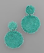 Bar Fringe Beaded Earrings
