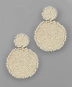 Bar Fringe Beaded Earrings