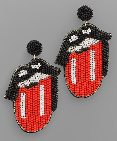 Tongue & Lip Bead Earrings