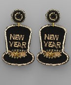 New Year Hat Earrings