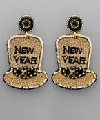 New Year Hat Earrings