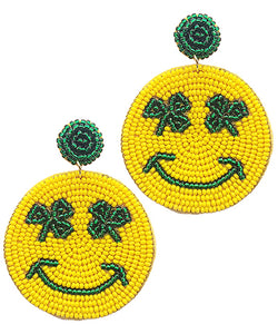 St. Patty's Day Smiley Earrings