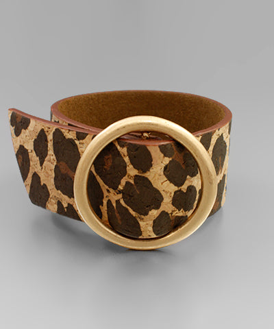 Leopard Cork Bracelet
