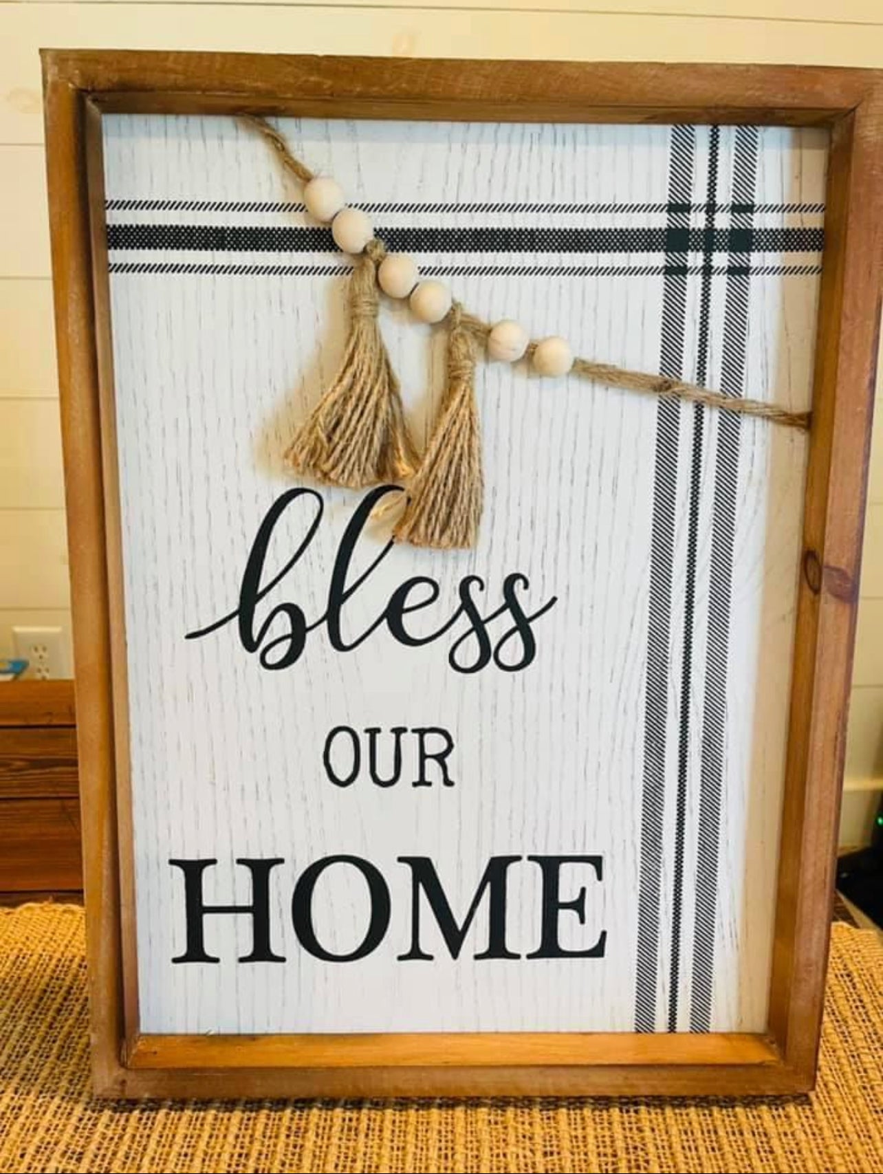 Bless Our Home Beaded Picture