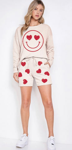Heart Face Loungewear Set