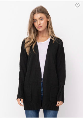 Open Front Mossy Cardigan