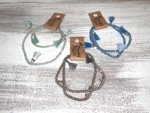 Beaded Tassel Wrap Bracelet